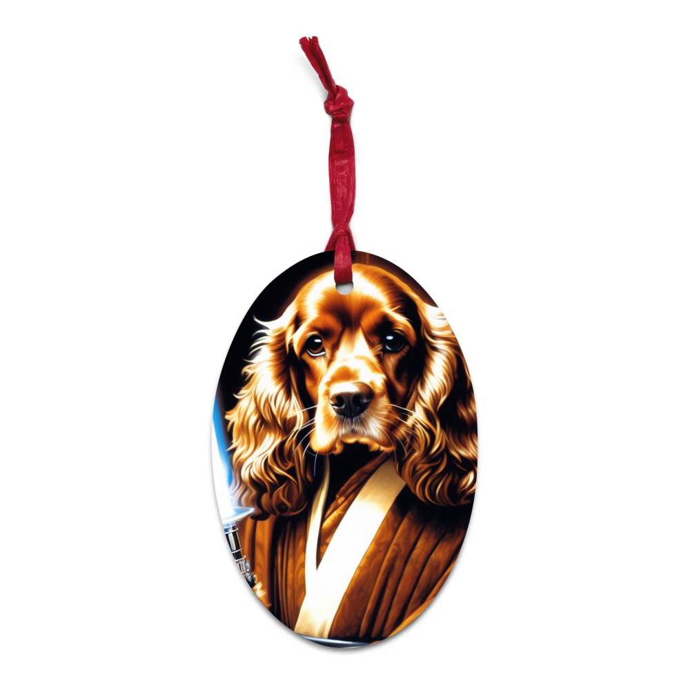 PugMug Custom English Cocker Spaniel Wooden Ornament