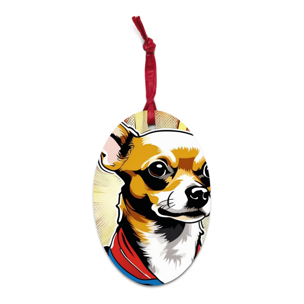 PugMug Custom Chihuahua Wooden Ornament