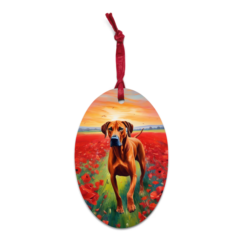 PugMug Custom Rhodesian Ridgeback Wooden Ornament