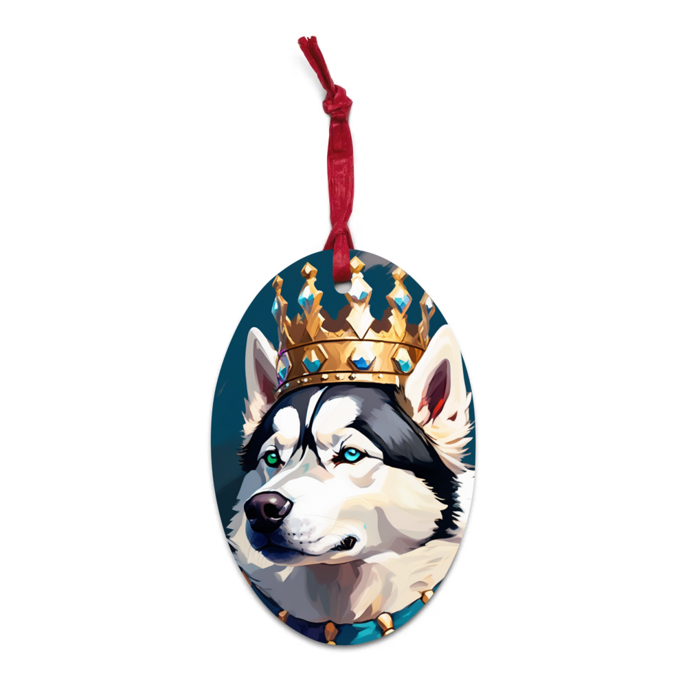 PugMug Custom Siberian Husky Wooden Ornament