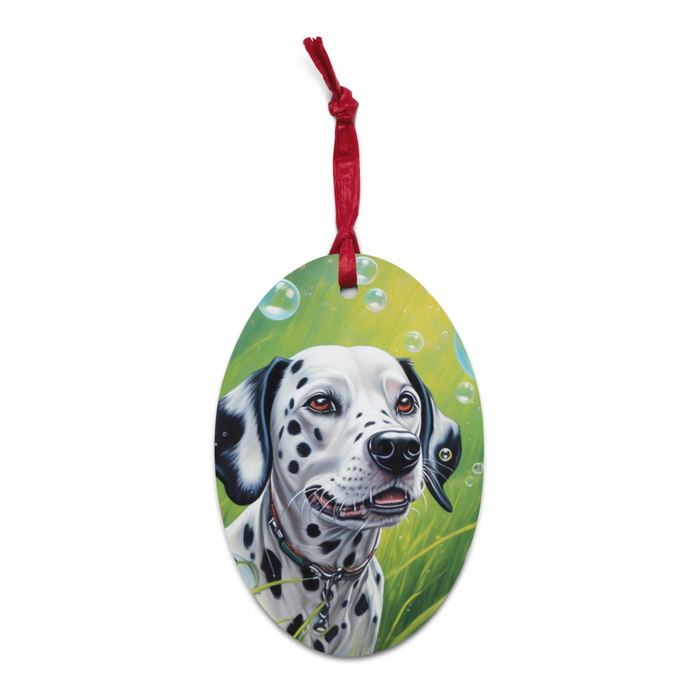 PugMug Custom Dalmatian Wooden Ornament