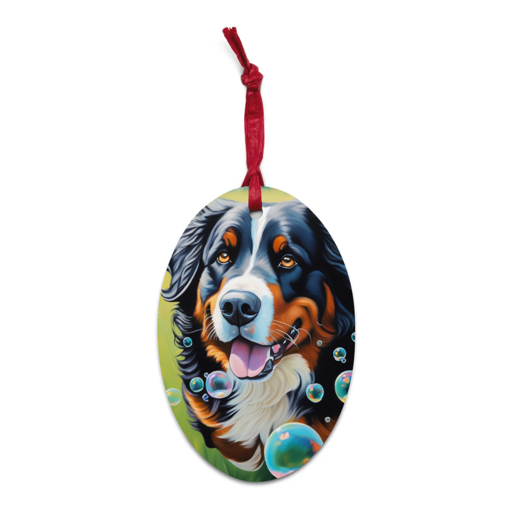 PugMug Custom Bernese Mountain Dog Wooden Ornament