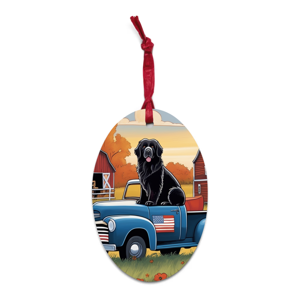 PugMug Custom Newfoundland Wooden Ornament