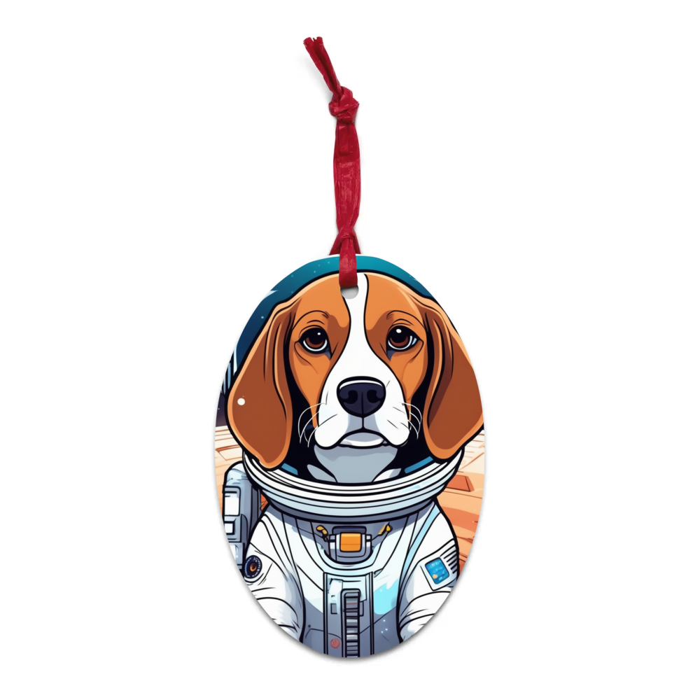 PugMug Custom Beagle Wooden Ornament