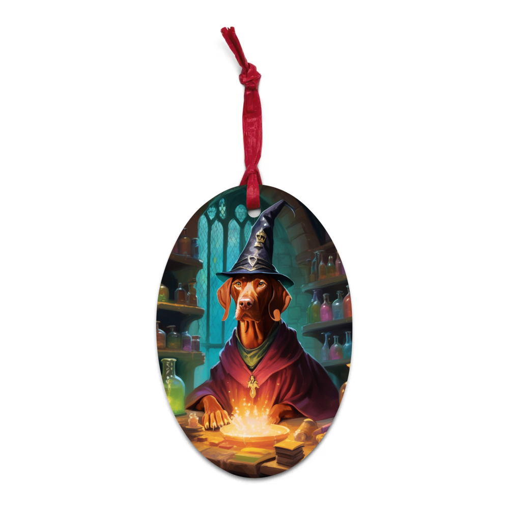 PugMug Custom Vizsla Wooden Ornament