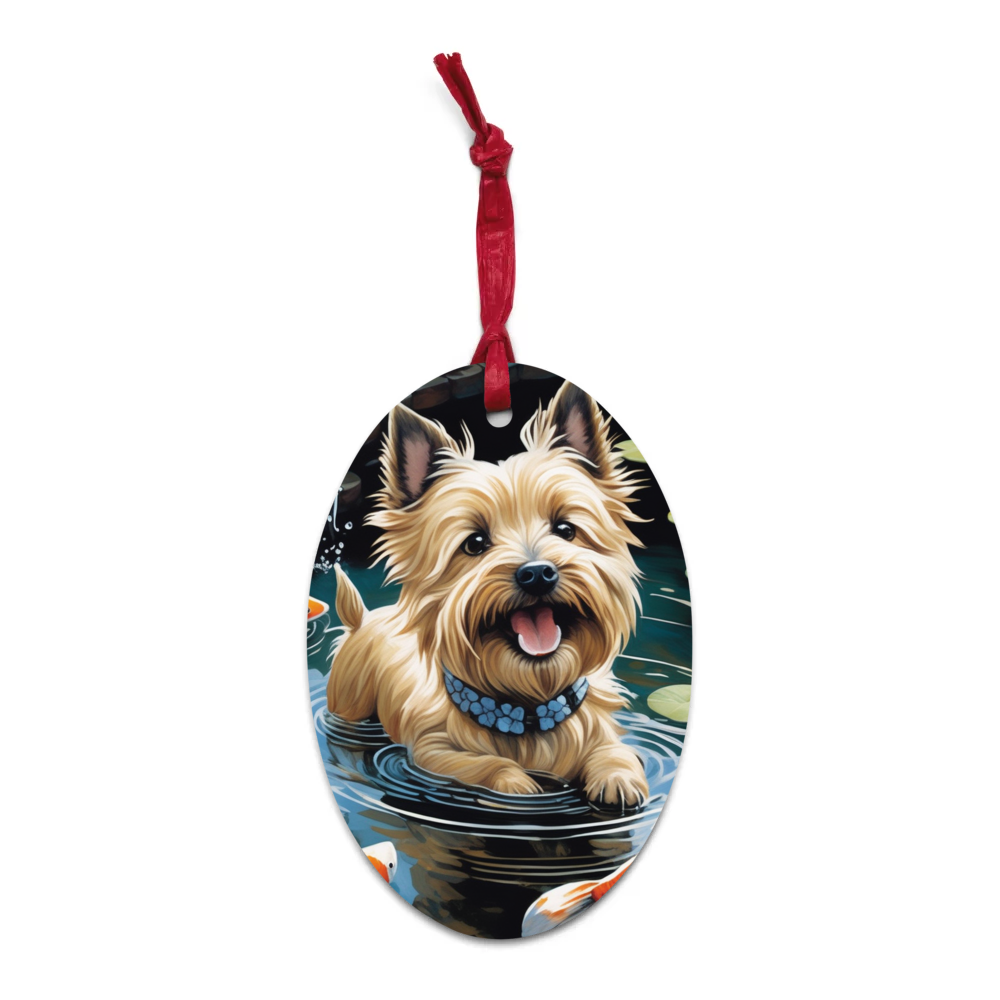 PugMug Custom Cairn Terrier Wooden Ornament