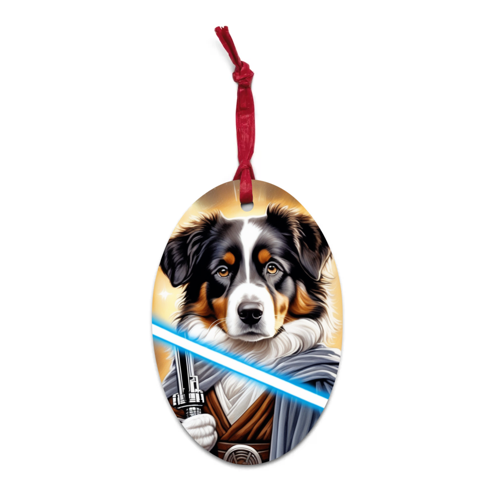 PugMug Custom Miniature American Shepherd Wooden Ornament