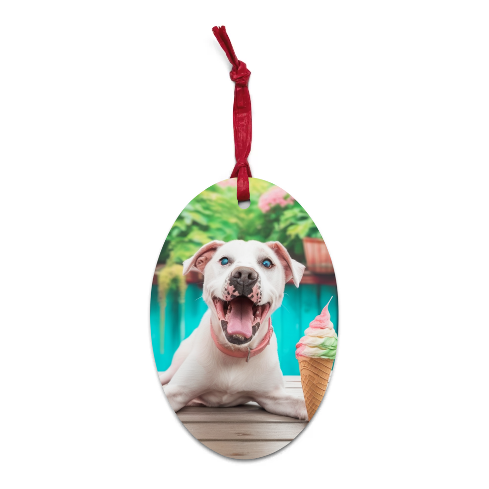 PugMug Custom Melody Wooden Ornament