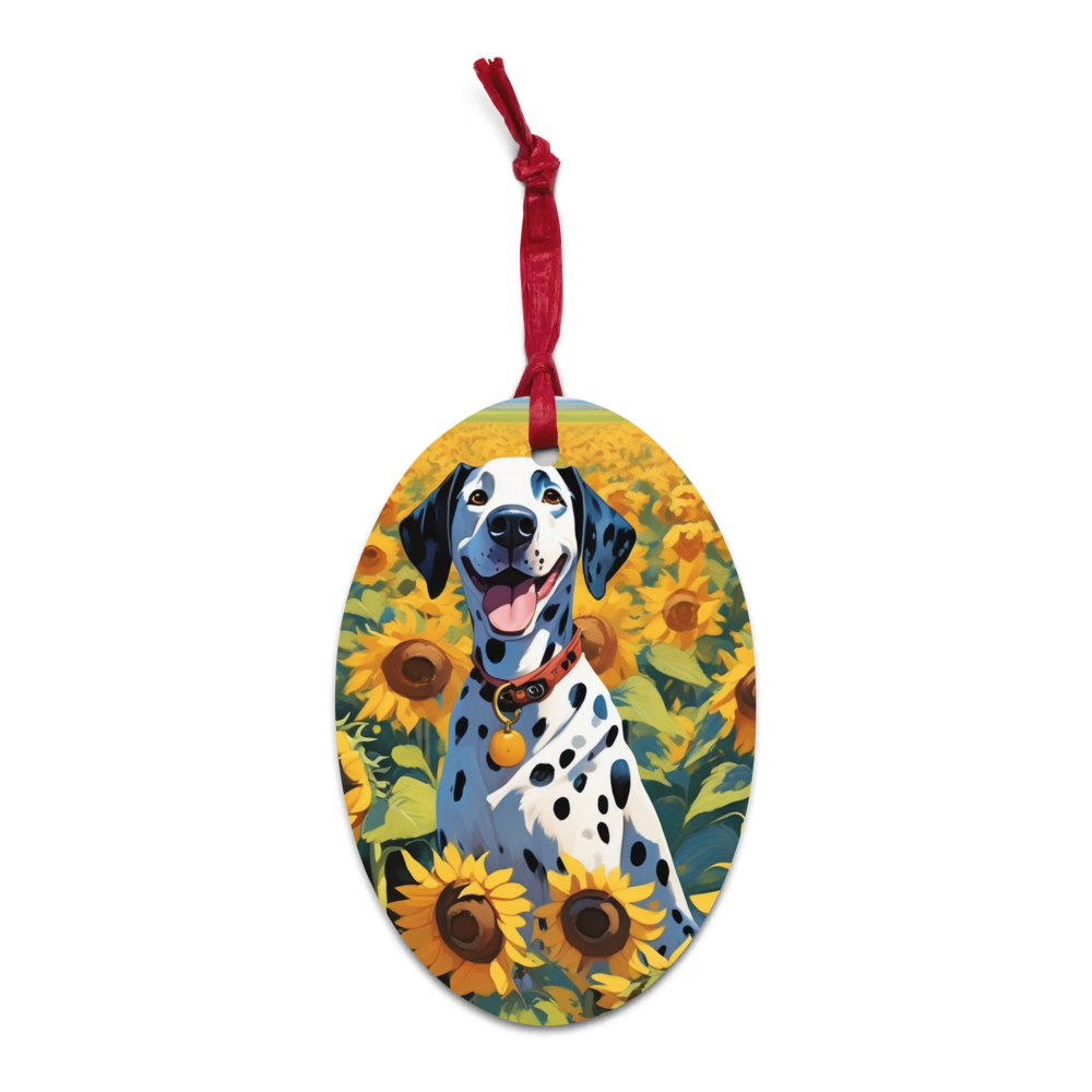 PugMug Custom Dalmatian Wooden Ornament