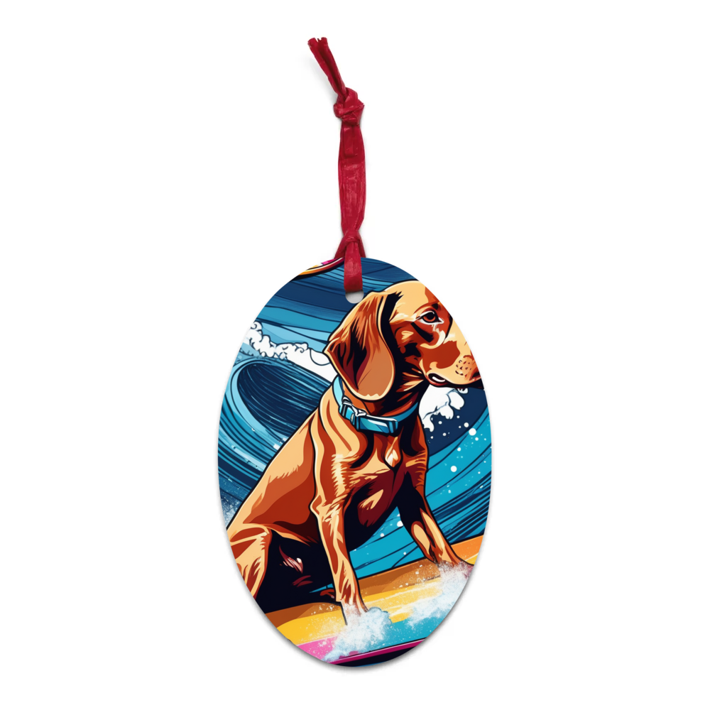 PugMug Custom Vizsla Wooden Ornament