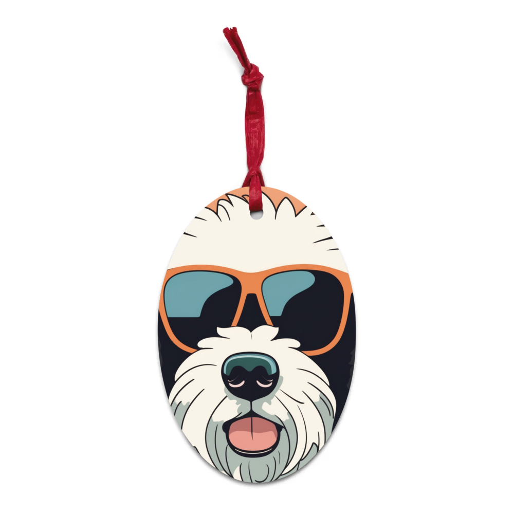 PugMug Custom Portuguese Water Dog Wooden Ornament