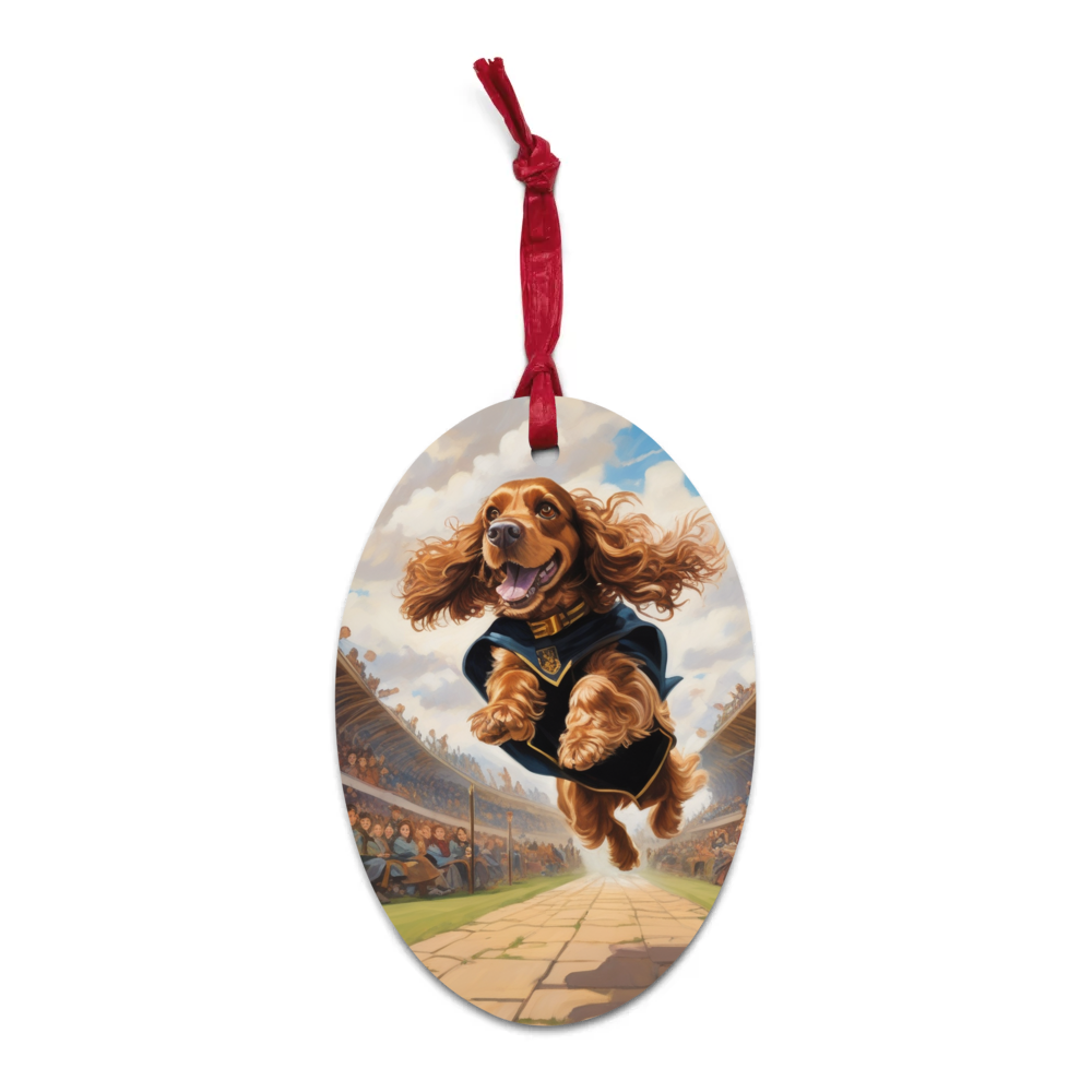PugMug Custom Cocker Spaniel Wooden Ornament