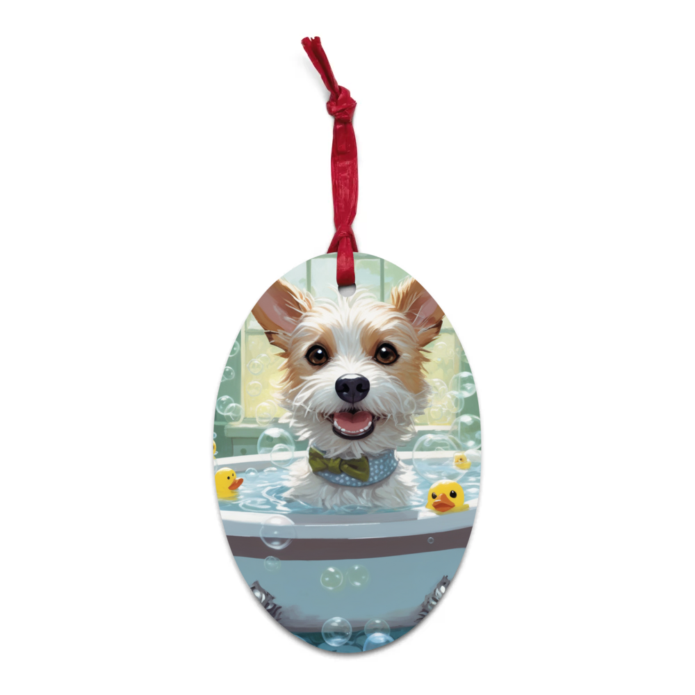 PugMug Custom Luna Wooden Ornament