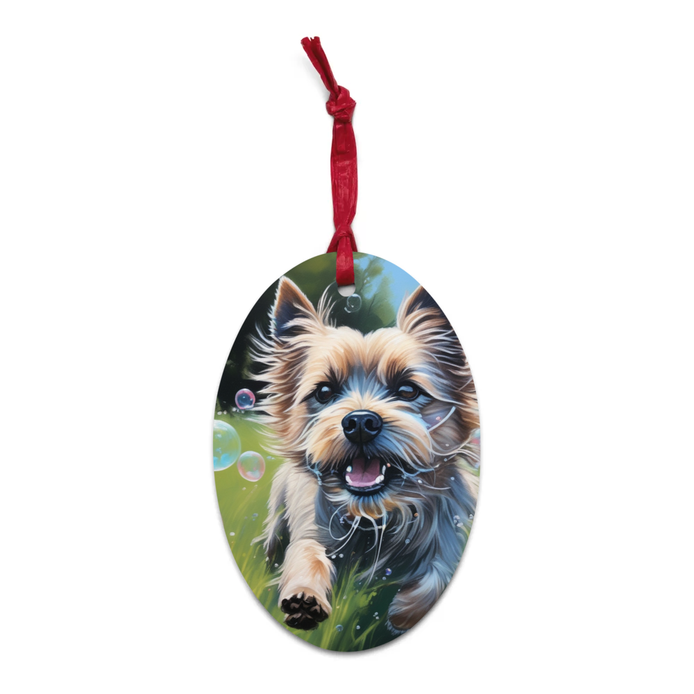 PugMug Custom Cairn Terrier Wooden Ornament