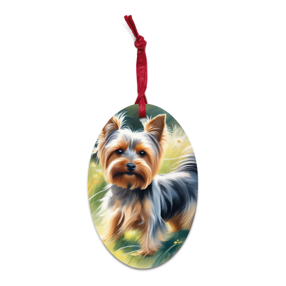 PugMug Custom Yorkshire Terrier Wooden Ornament