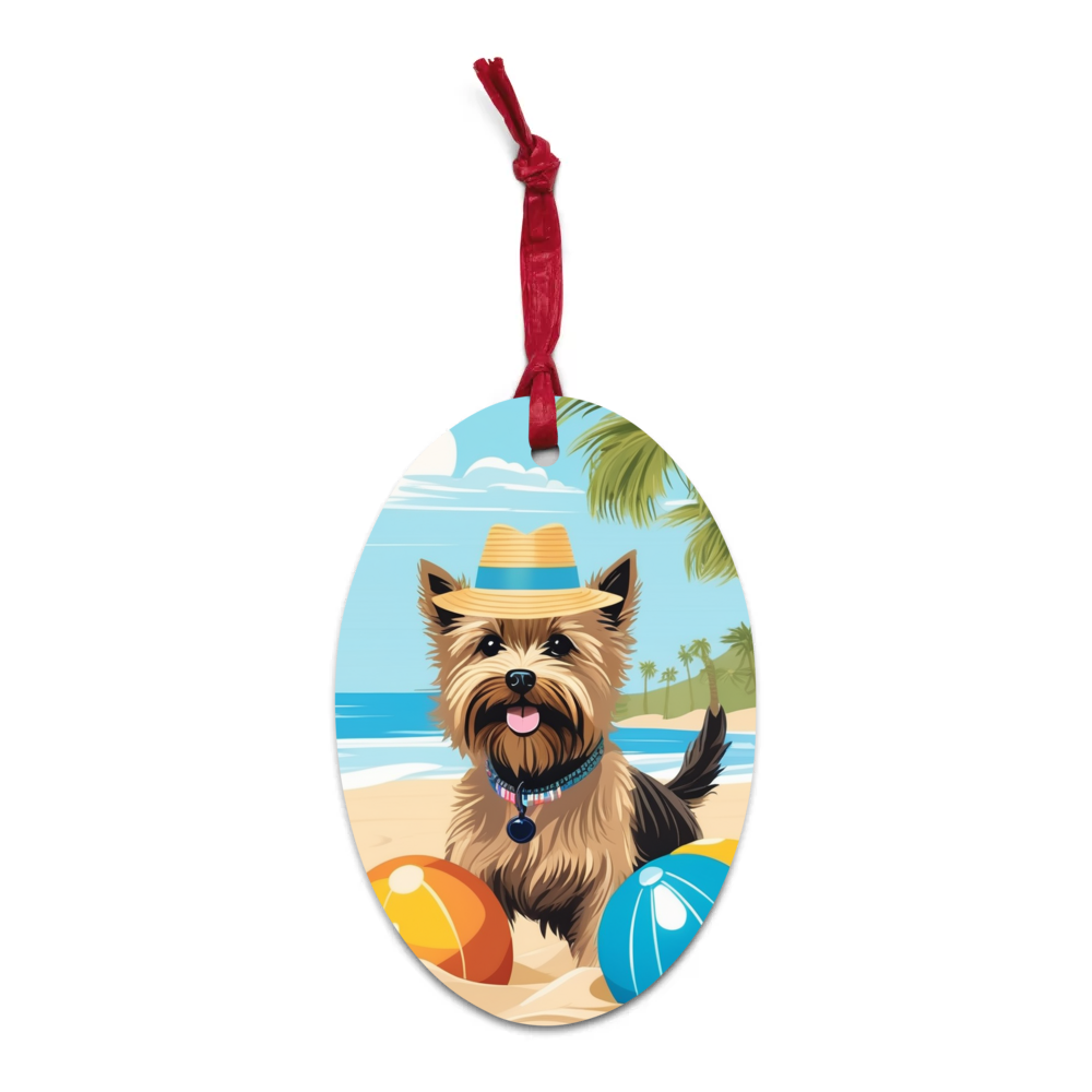 PugMug Custom Cairn Terrier Wooden Ornament