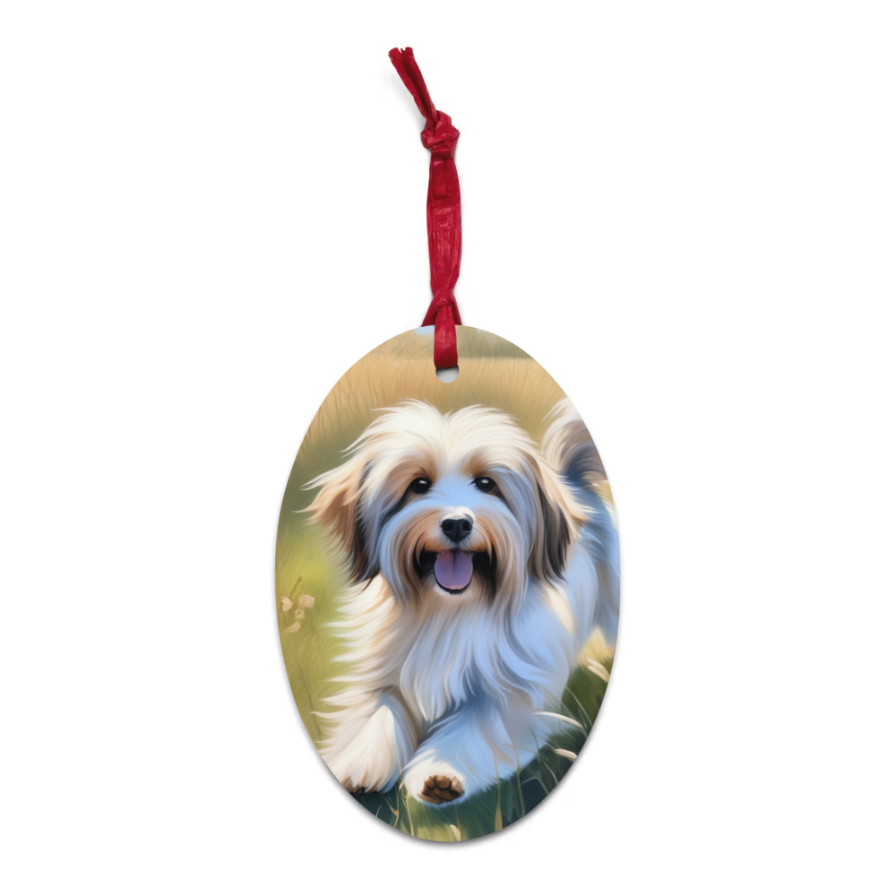 PugMug Custom Tan Havanese Dog Wooden Ornament