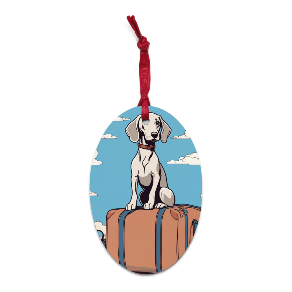PugMug Custom Weimaraner Wooden Ornament