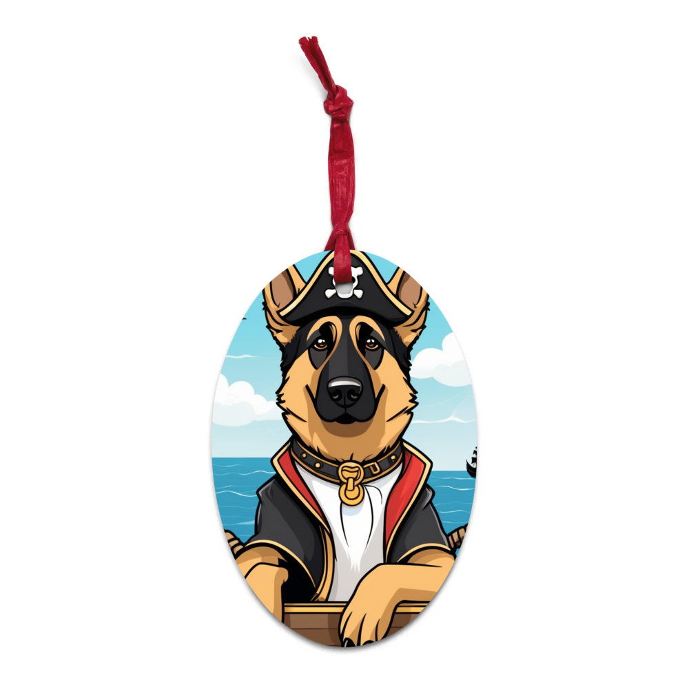 PugMug Custom German Shepherd Dog Wooden Ornament