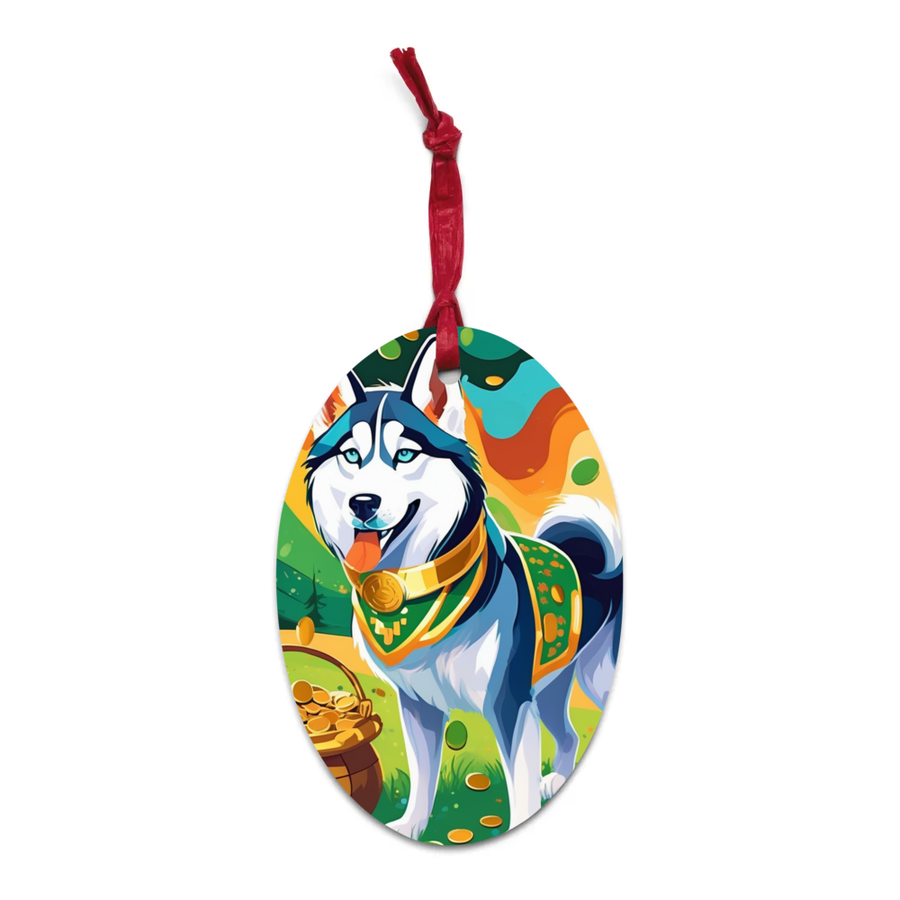 PugMug Custom Siberian Husky Wooden Ornament