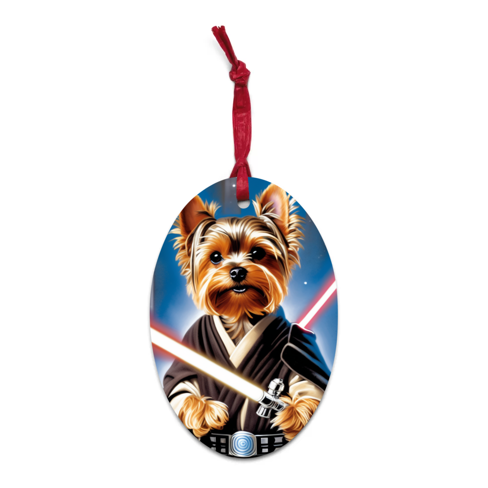 PugMug Custom Yorkshire Terrier Wooden Ornament