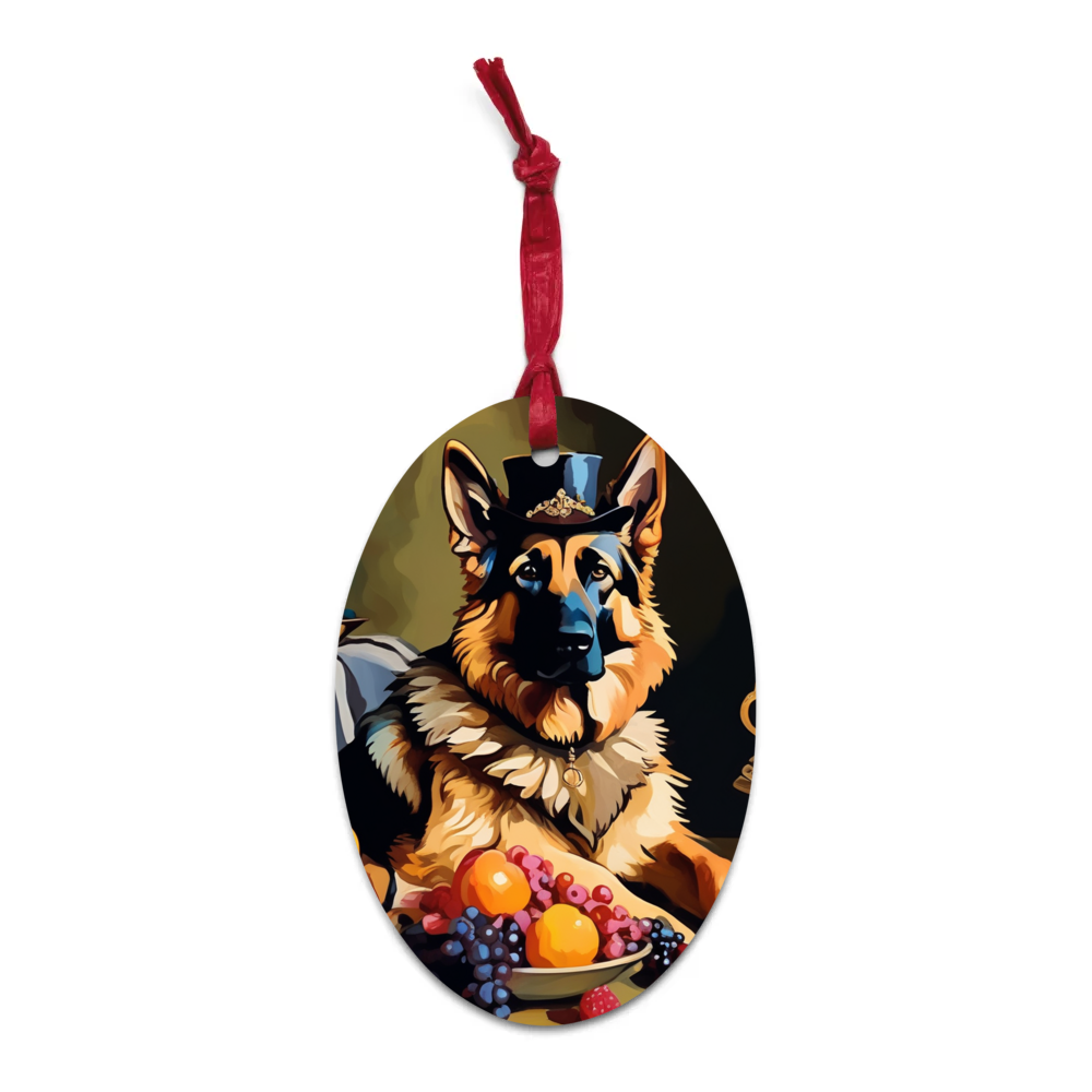PugMug Custom German Shepherd Dog Wooden Ornament