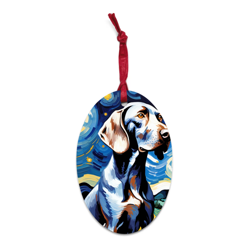 PugMug Custom Weimaraner Wooden Ornament