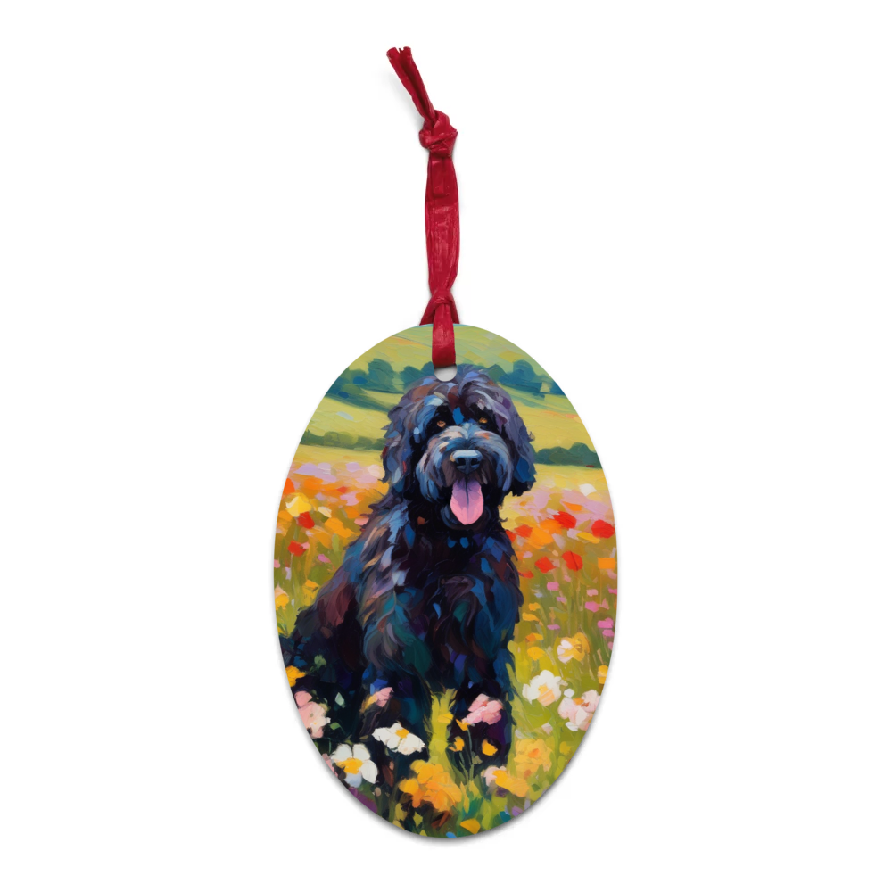 PugMug Custom Portuguese Water Dog Wooden Ornament