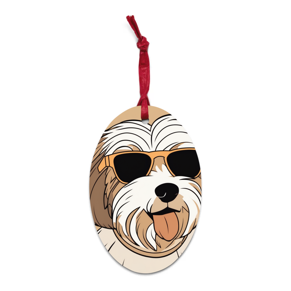 PugMug Custom Tan Havanese Dog Wooden Ornament