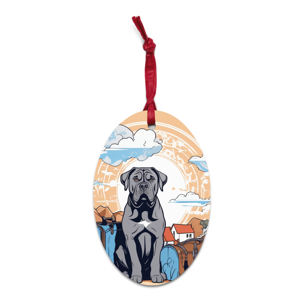 PugMug Custom Cane Corso Wooden Ornament