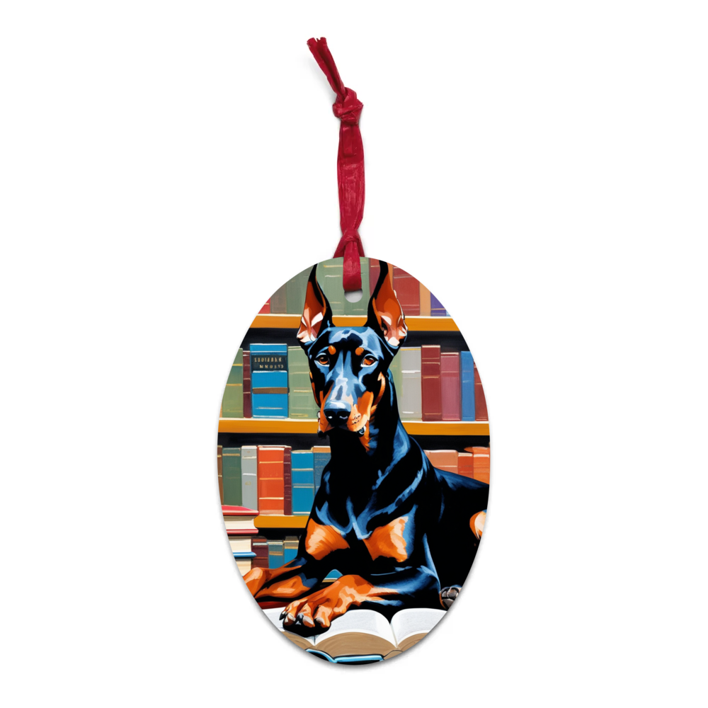 PugMug Custom Doberman Pinscher Wooden Ornament