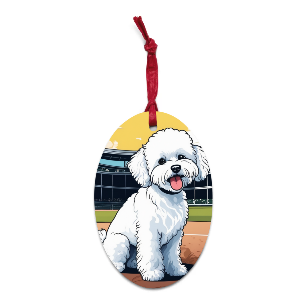 PugMug Custom Bichons Frise Wooden Ornament