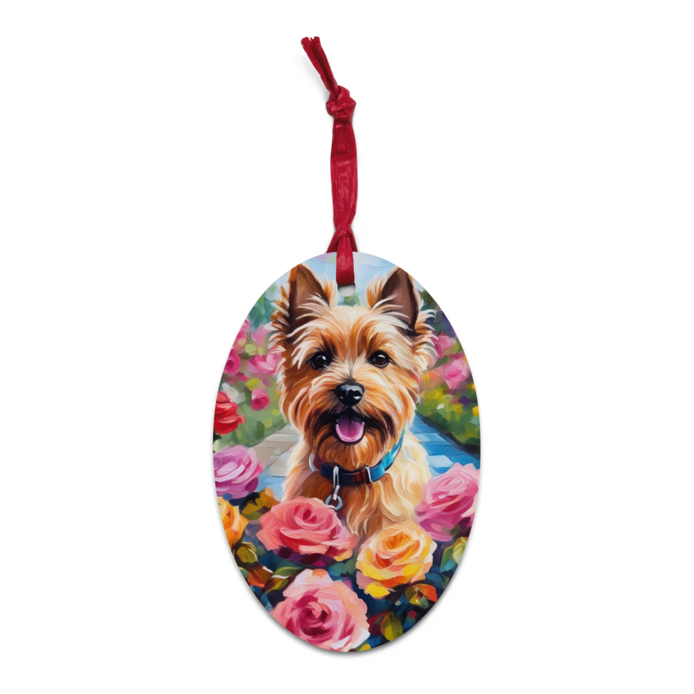 PugMug Custom Cairn Terrier Wooden Ornament