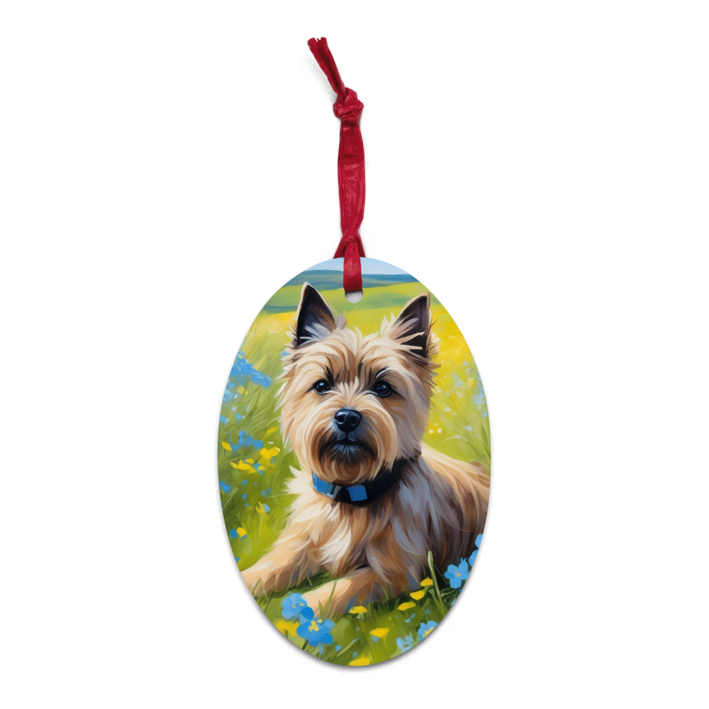 PugMug Custom Cairn Terrier Wooden Ornament