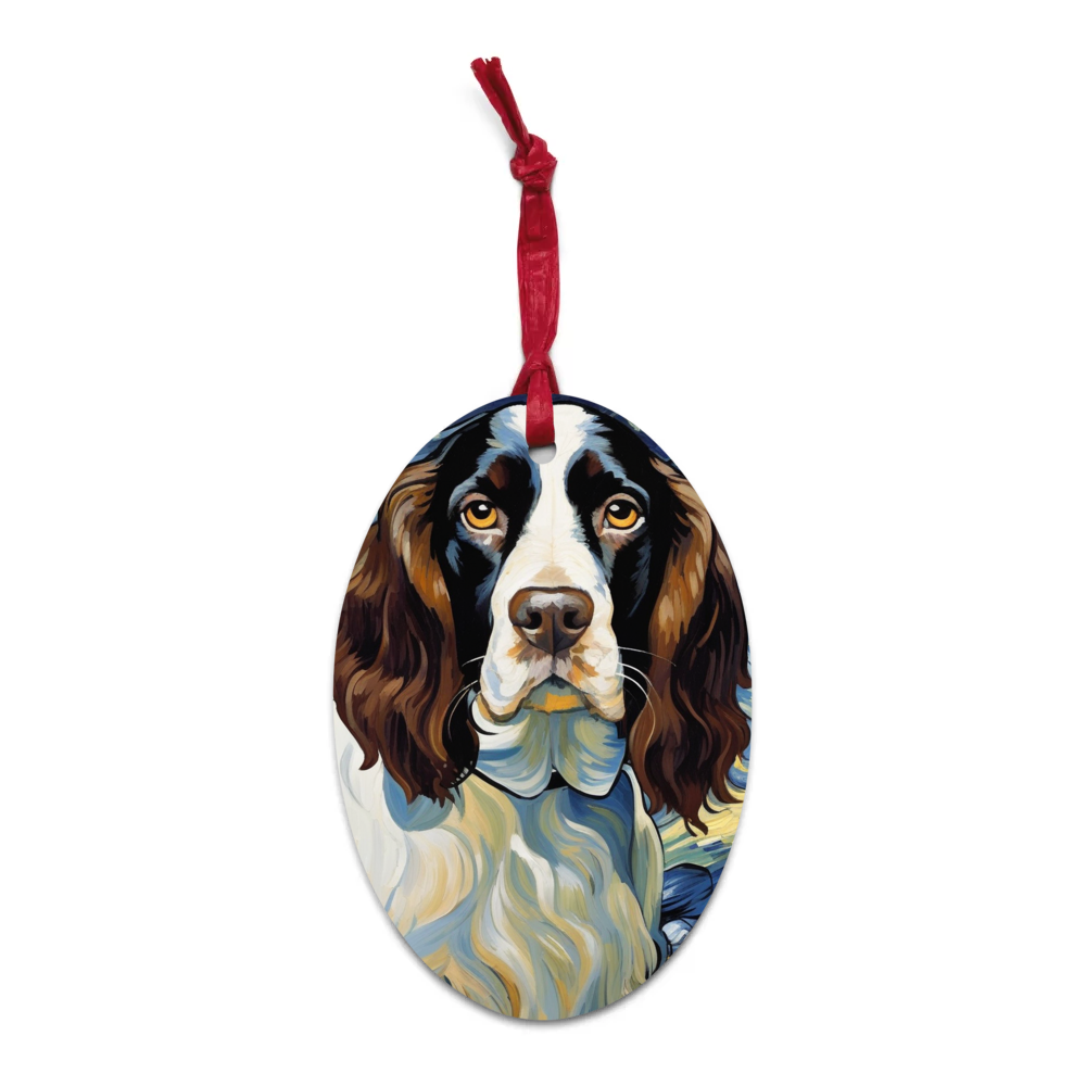 PugMug Custom English Springer Spaniel Wooden Ornament