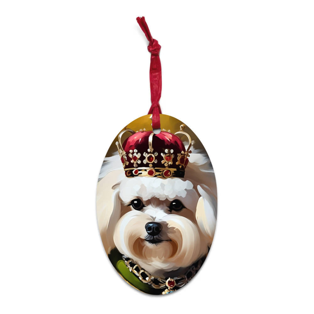 PugMug Custom Bichons Frise Wooden Ornament