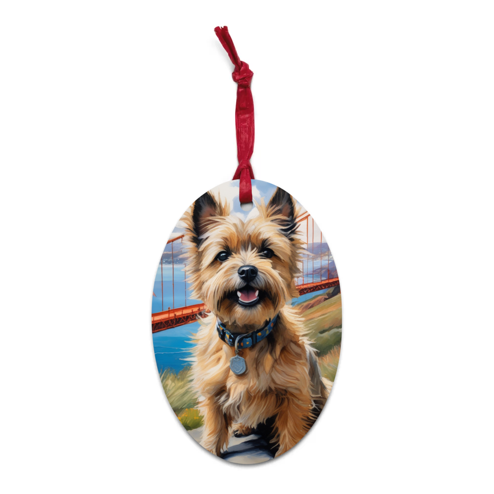 PugMug Custom Cairn Terrier Wooden Ornament