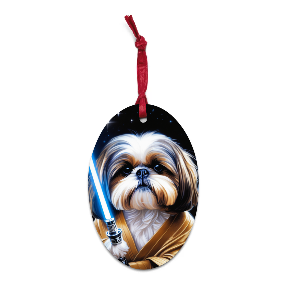 PugMug Custom Shih Tzu Wooden Ornament