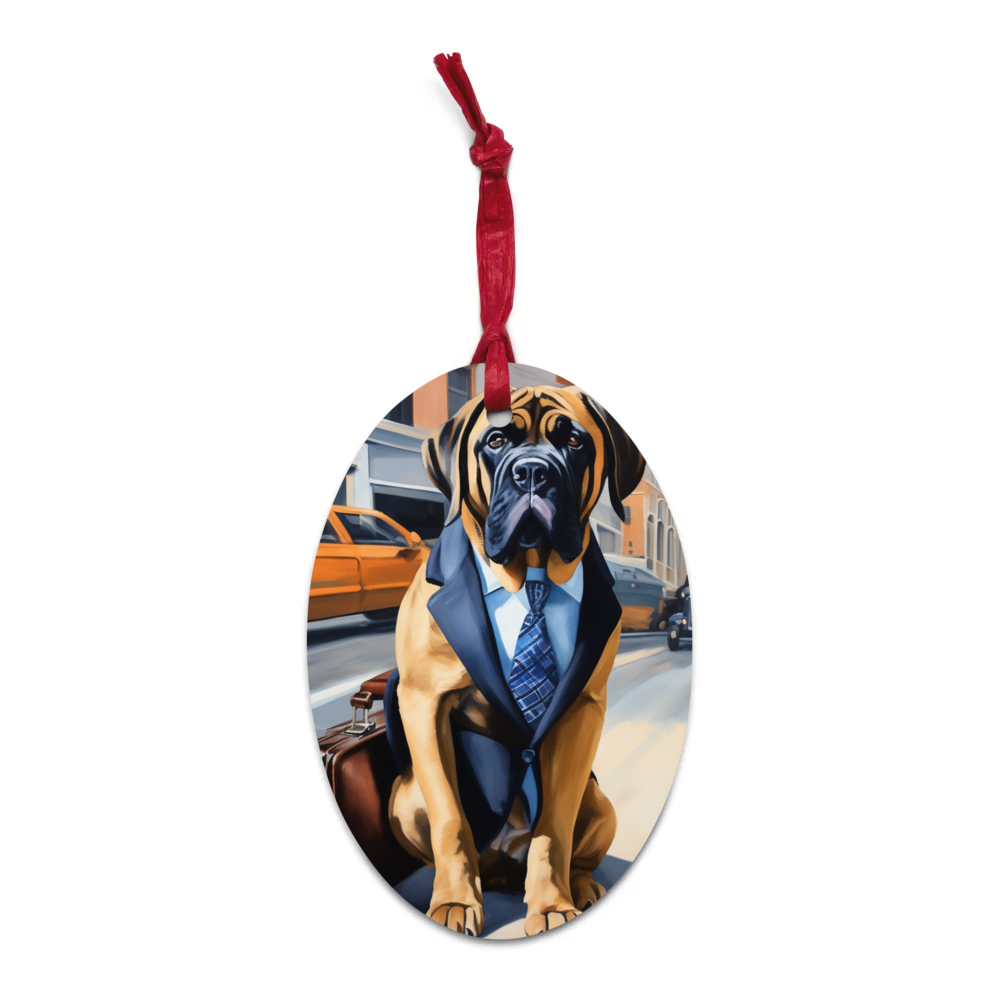 PugMug Custom Mastiff Wooden Ornament