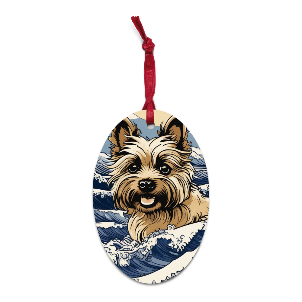 PugMug Custom Cairn Terrier Wooden Ornament