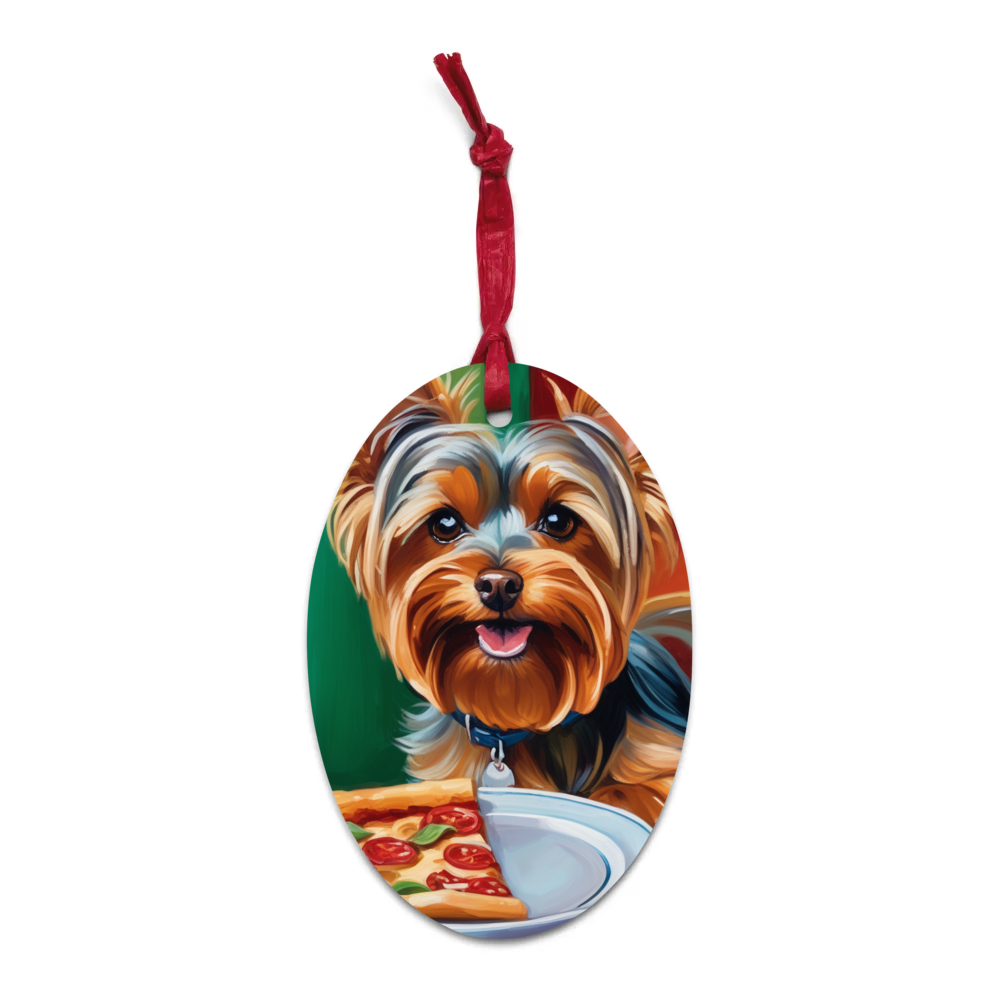 PugMug Custom Yorkshire Terrier Wooden Ornament
