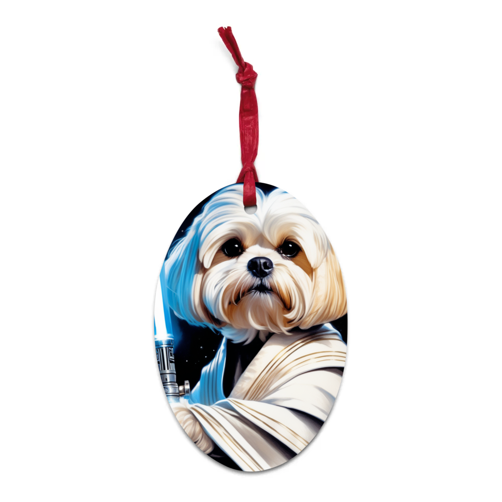PugMug Custom Maltese Dog Wooden Ornament