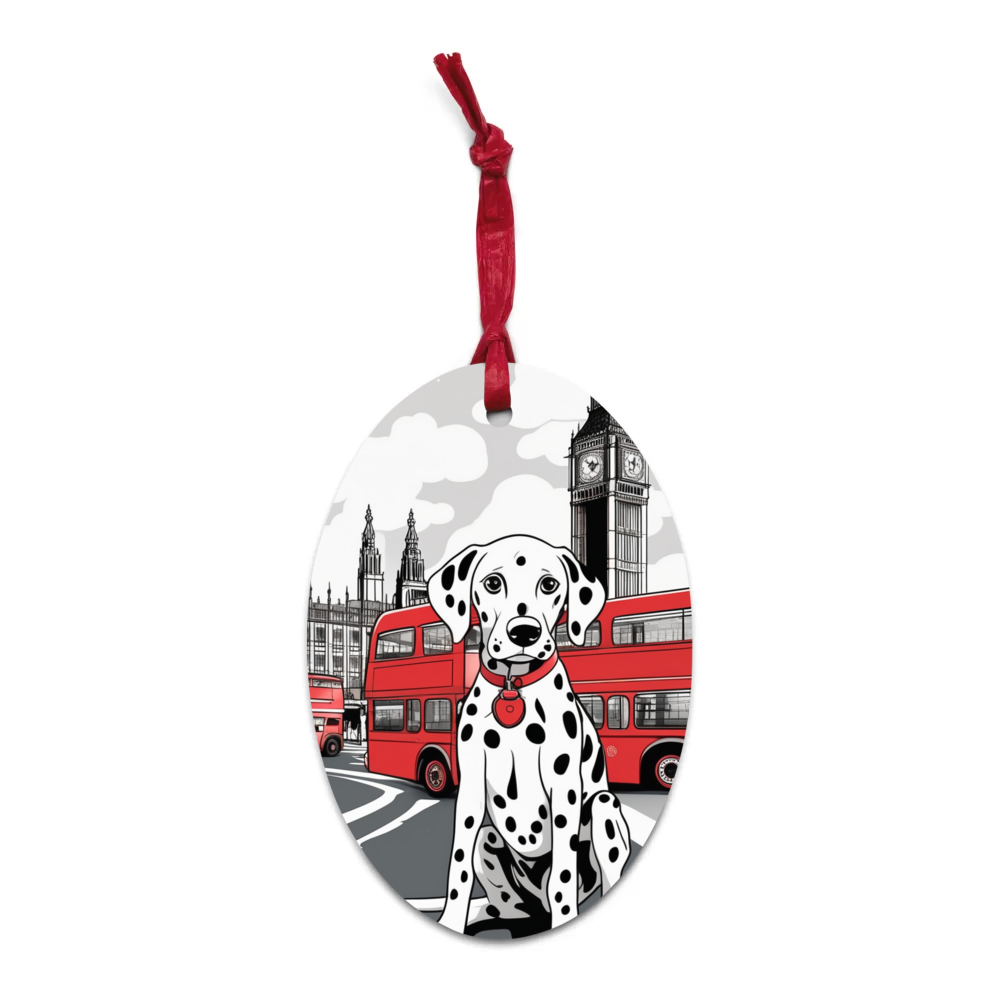 PugMug Custom Dalmatian Wooden Ornament