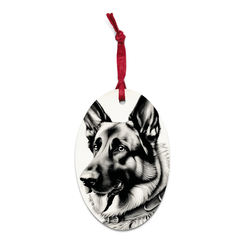 PugMug Custom German Shepherd Dog Wooden Ornament