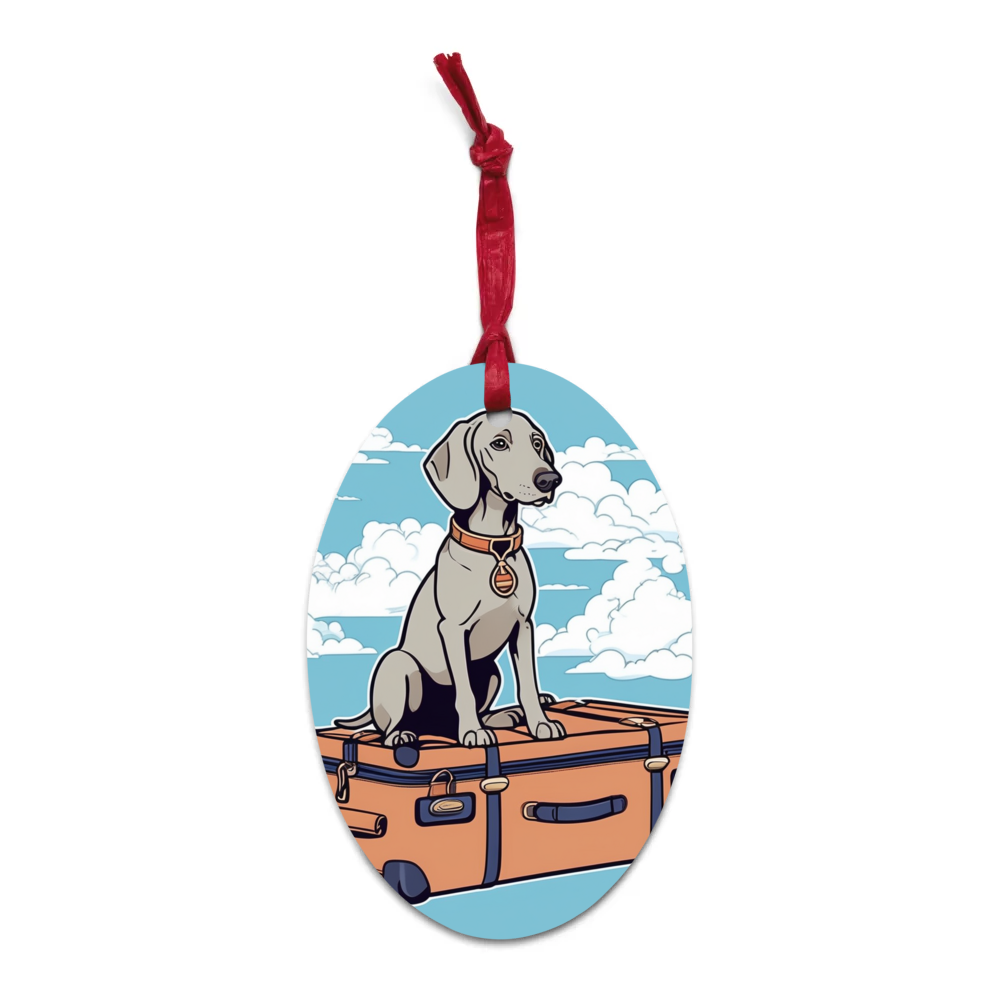 PugMug Custom Weimaraner Wooden Ornament