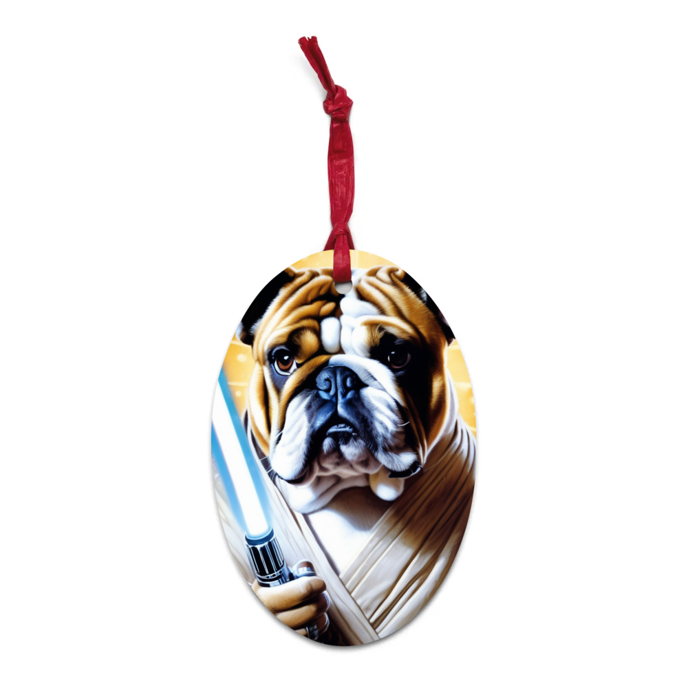 PugMug Custom Bulldog Wooden Ornament