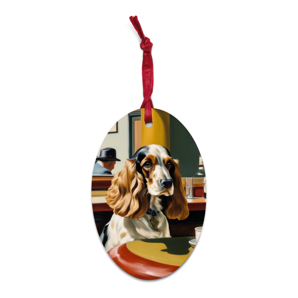 PugMug Custom English Cocker Spaniel Wooden Ornament