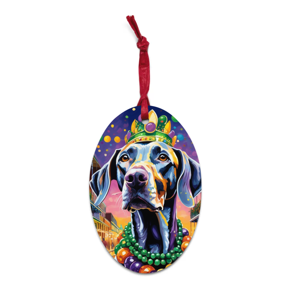 PugMug Custom Weimaraner Wooden Ornament