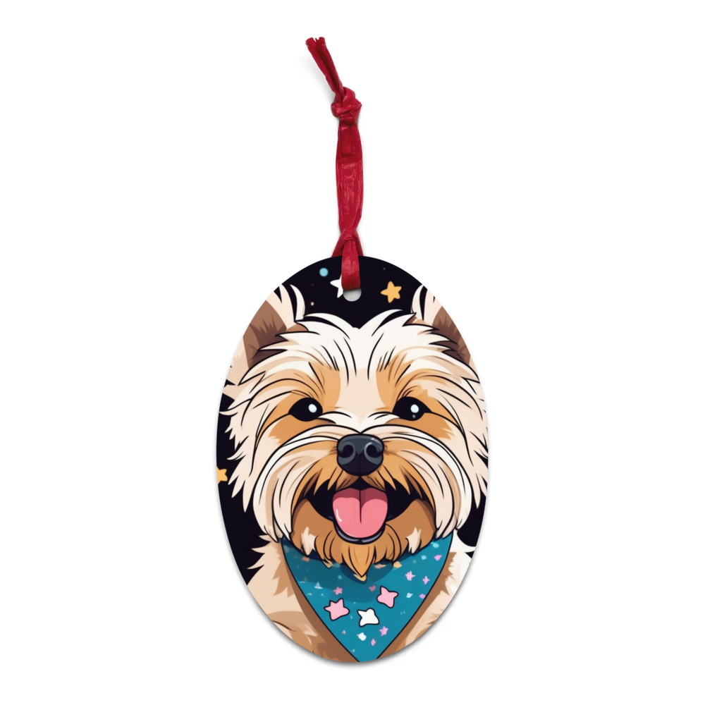 PugMug Custom Cairn Terrier Wooden Ornament