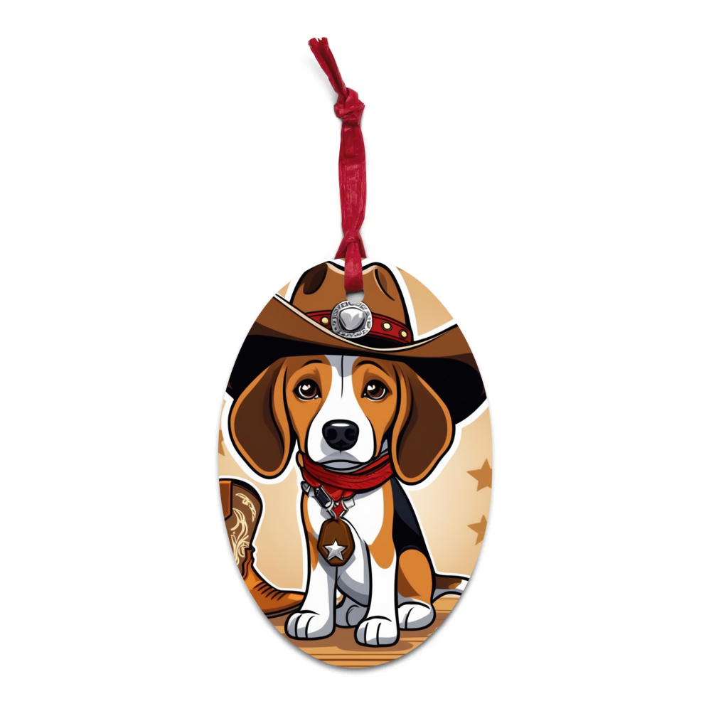 PugMug Custom Beagle Wooden Ornament